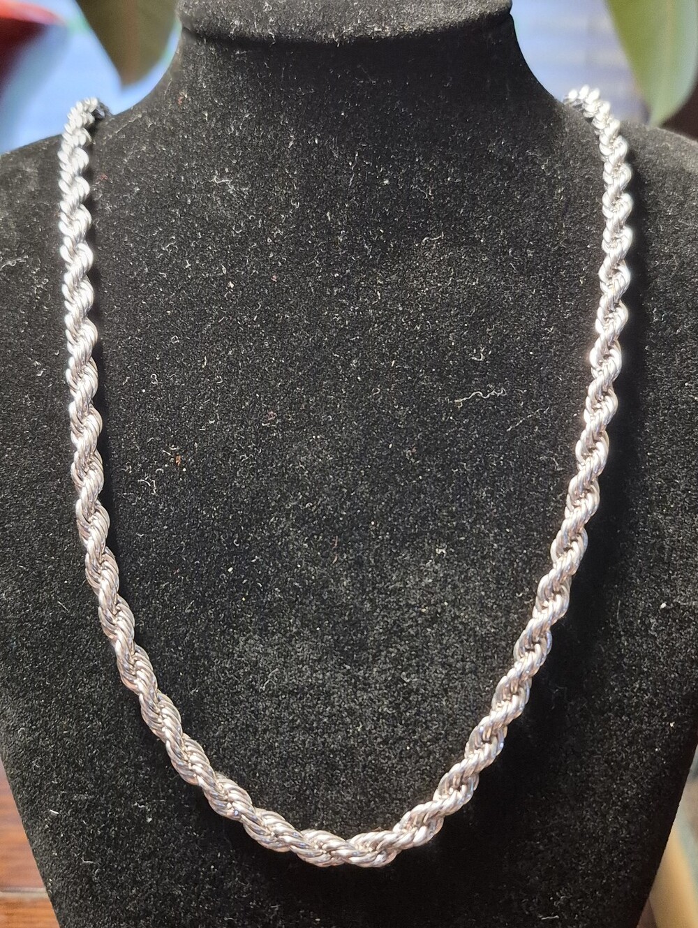 24 Inch ITALY 925 Sterling Silver 5mm Rope Chain Necklace 39.2grams